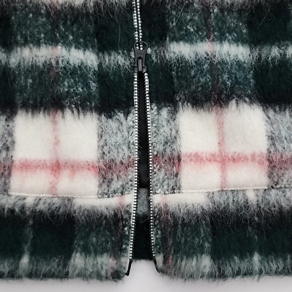 Good Man Brand Men's Wool Blend Green Plaid Zip Up Lined Jacket Size Large - Picture 7 of 16